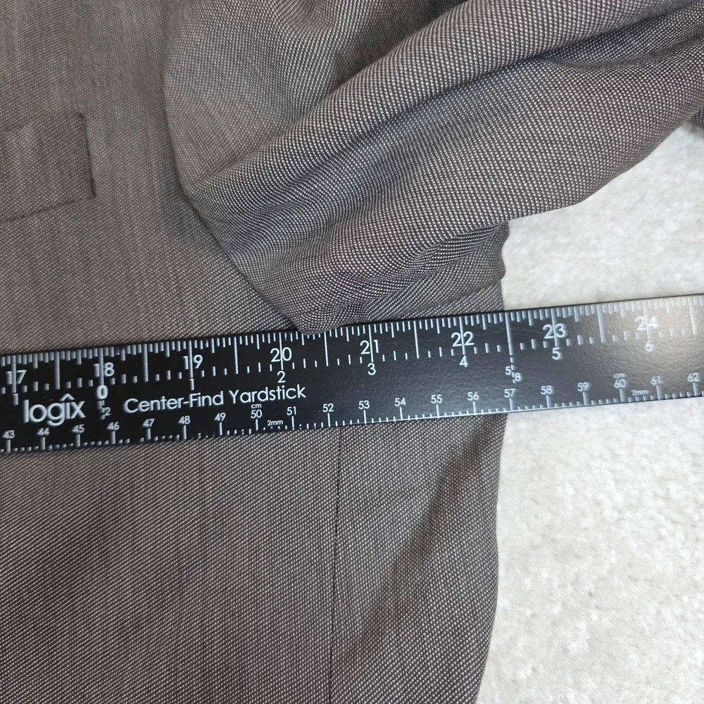 Calvin Klein Mens 44L‎ Gray Wool Suit 2 Piece Single Breasted Made In Canada